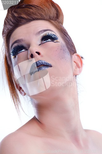 Image of Beautiful Woman with  Luxury Makeup