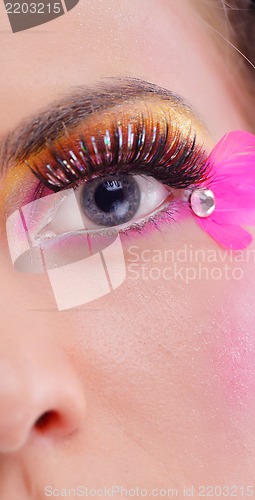 Image of Beautiful Woman with  Luxury Makeup