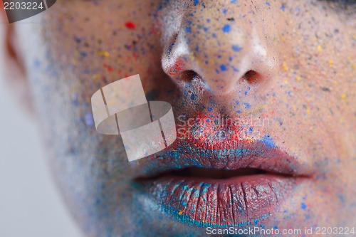 Image of Beautiful Woman with  Luxury Makeup