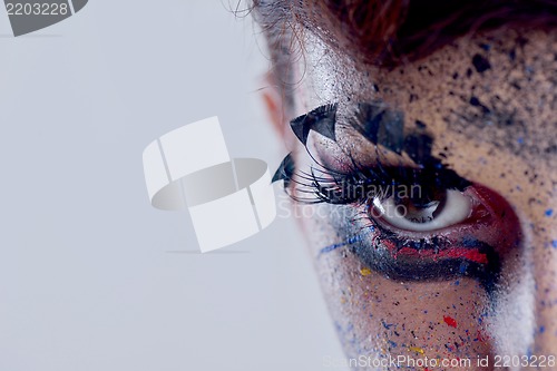 Image of Beautiful Woman with  Luxury Makeup