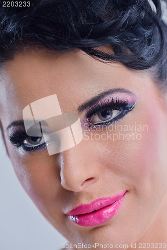 Image of Beautiful Woman with  Luxury Makeup