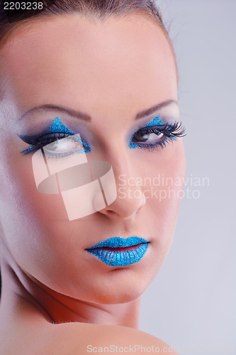 Image of Beautiful Woman with  Luxury Makeup