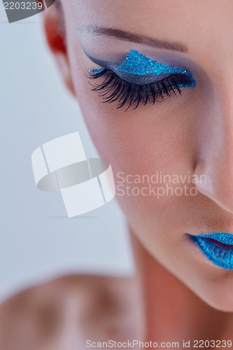Image of Beautiful Woman with  Luxury Makeup