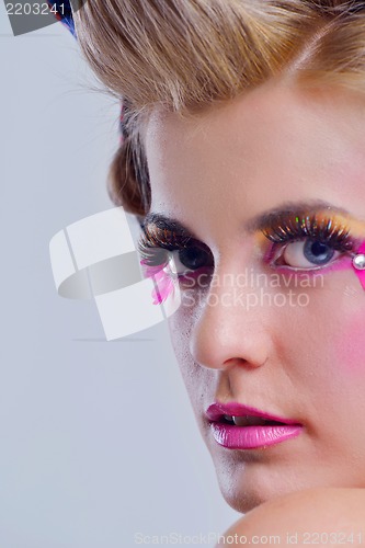 Image of Beautiful Woman with  Luxury Makeup