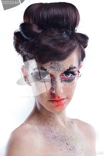 Image of Beautiful Woman with  Luxury Makeup