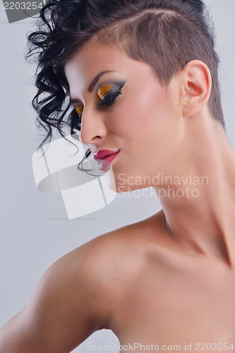 Image of Beautiful Woman with  Luxury Makeup
