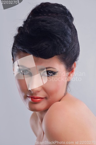 Image of Beautiful Woman with  Luxury Makeup