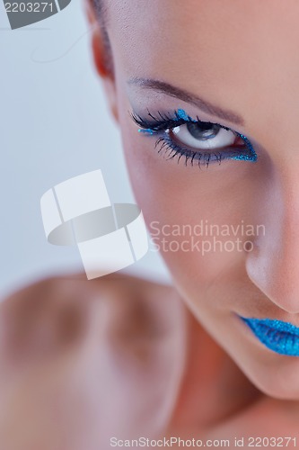 Image of Beautiful Woman with  Luxury Makeup