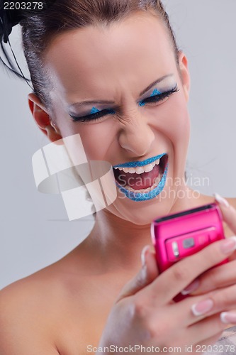 Image of Beautiful Woman with  Luxury Makeup