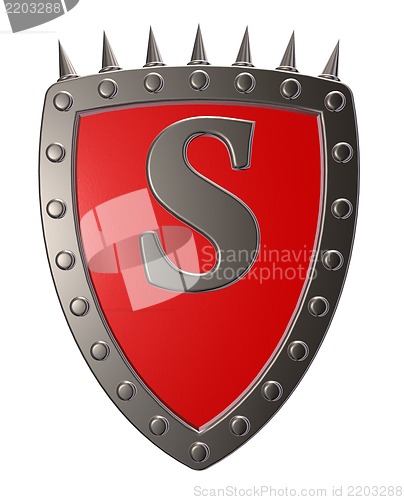 Image of shield with letter s