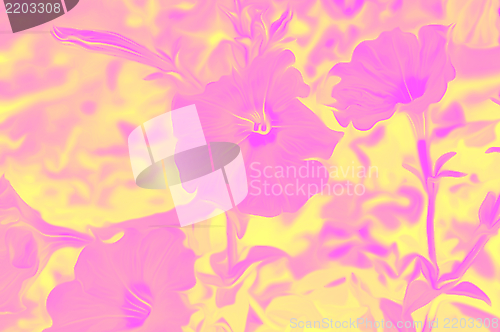 Image of Decorative flowers in the style of airbrushing