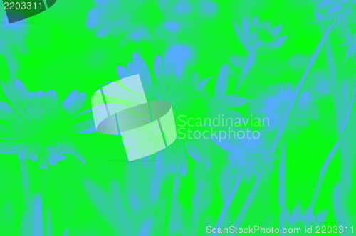 Image of Decorative flowers in the style of airbrushing