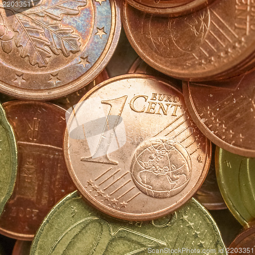 Image of Euro coins background