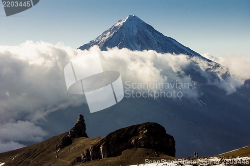 Image of Koryaksky  volcano on the Kamchatka Peninsula, Russia.