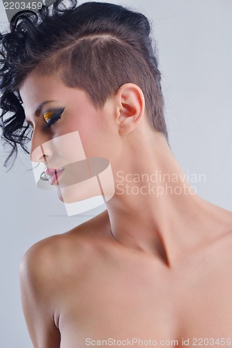 Image of Beautiful Woman with  Luxury Makeup