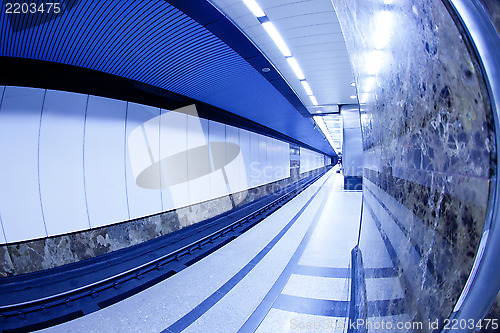 Image of interior of a metro station