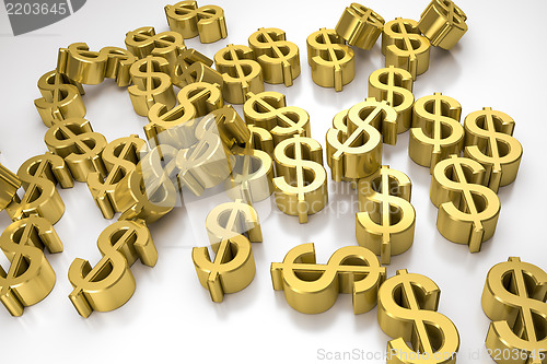 Image of golden dollar signs