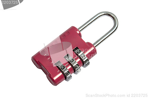 Image of Red combination lock