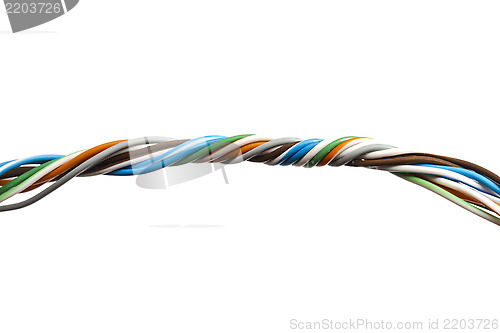 Image of colorful electrical wire 