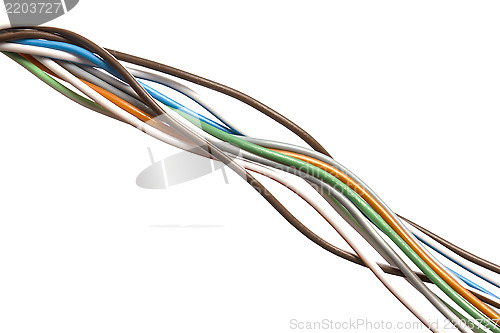 Image of colorful electrical wire