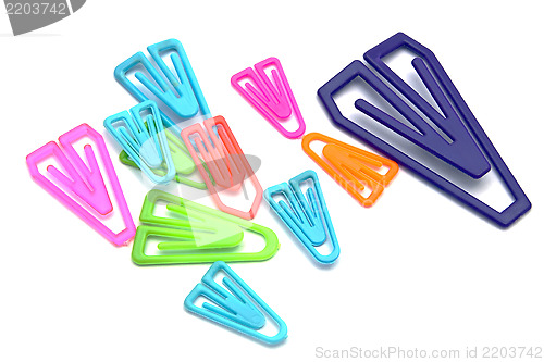 Image of Colorful paper-clips