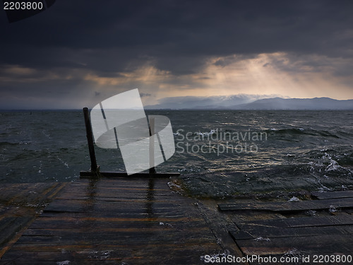 Image of Storm over lake