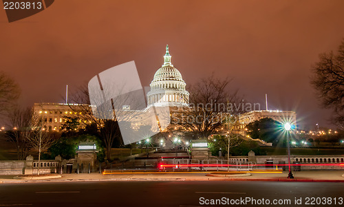 Image of US Capitol Building in spring- Washington DC, United States