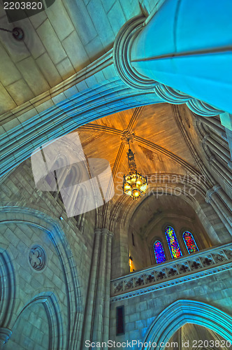 Image of interior of a national cathedral gothic classic architecture