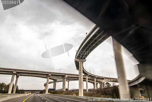 Image of interstate highway bridges