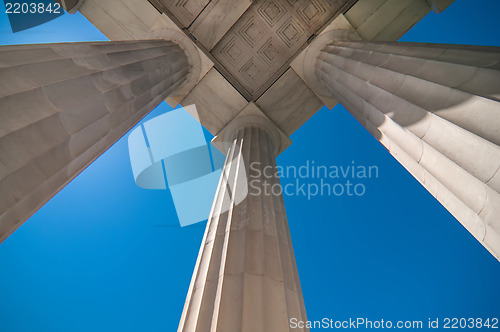 Image of neoclassical ionic architectural details