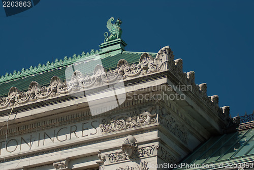 Image of neoclassical ionic architectural details