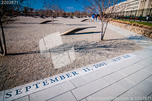 Image of WASHINGTON DC - CIRCA APRIL 2013: Pentagon memorial circa June 2