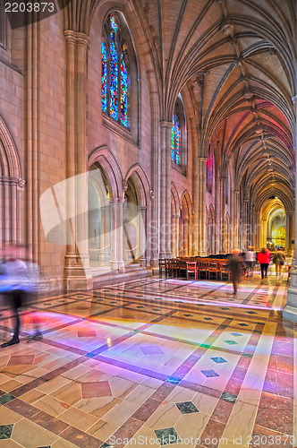 Image of interior of a national cathedral gothic classic architecture