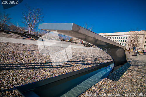 Image of WASHINGTON DC - CIRCA APRIL 2013: Pentagon memorial circa June 2