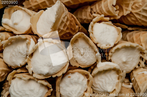 Image of Traditional pizzelle holiday cookies cannoli
