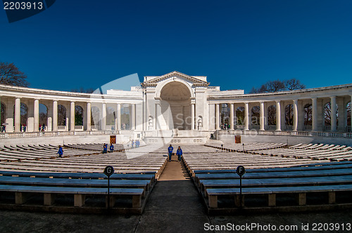 Image of View  of the Memorial Amphitheater at arlington cemetery 