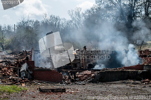 Image of house ruins after fire
