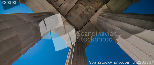 Image of neoclassical ionic architectural details