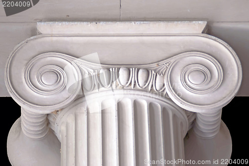 Image of neoclassical ionic architectural details