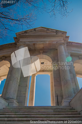 Image of View  of the Memorial Amphitheater at arlington cemetery 