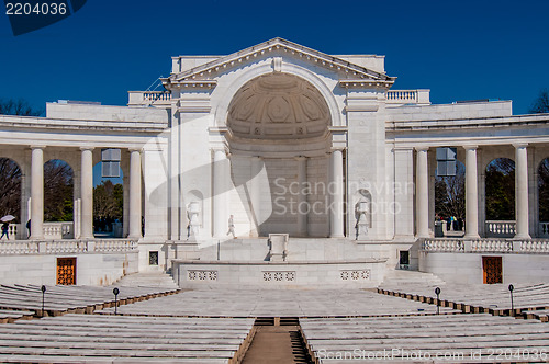Image of View  of the Memorial Amphitheater at arlington cemetery 