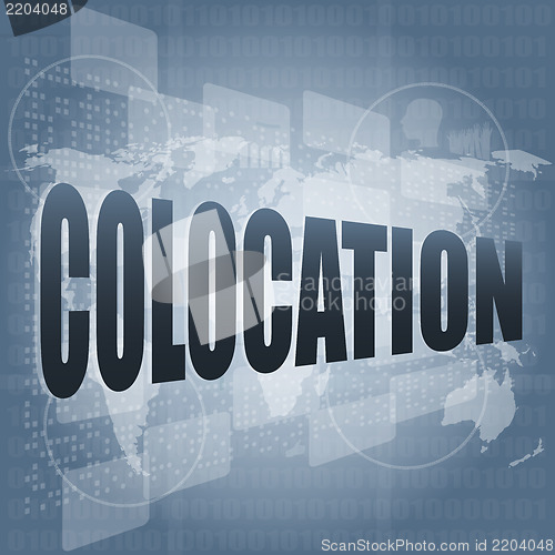 Image of colocation - media communication on the internet