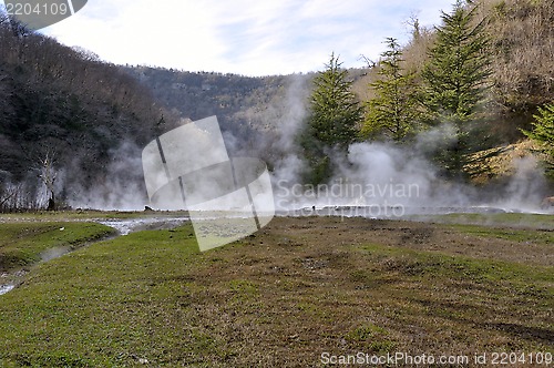 Image of hot sulfur springs