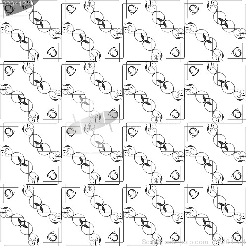 Image of Abstract geometric seamless pattern. Black and white style pattern