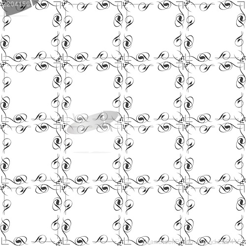 Image of White flow background, seamless pattern