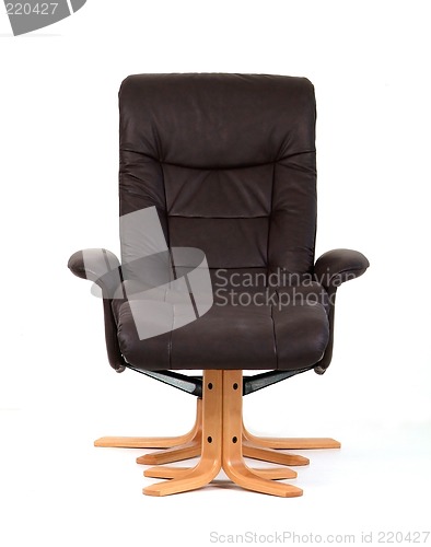 Image of Black leather recliner