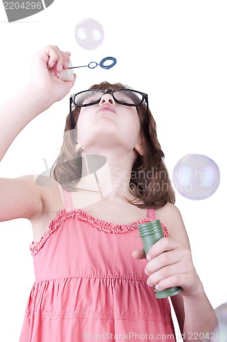 Image of blowing soap bubbles