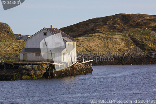Image of Old abandoned house by sea