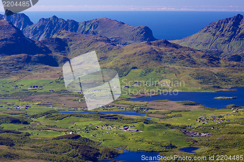 Image of Lofoten from air