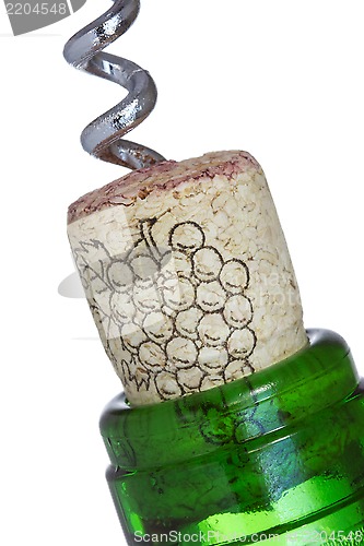 Image of Corkscrew with a bottle